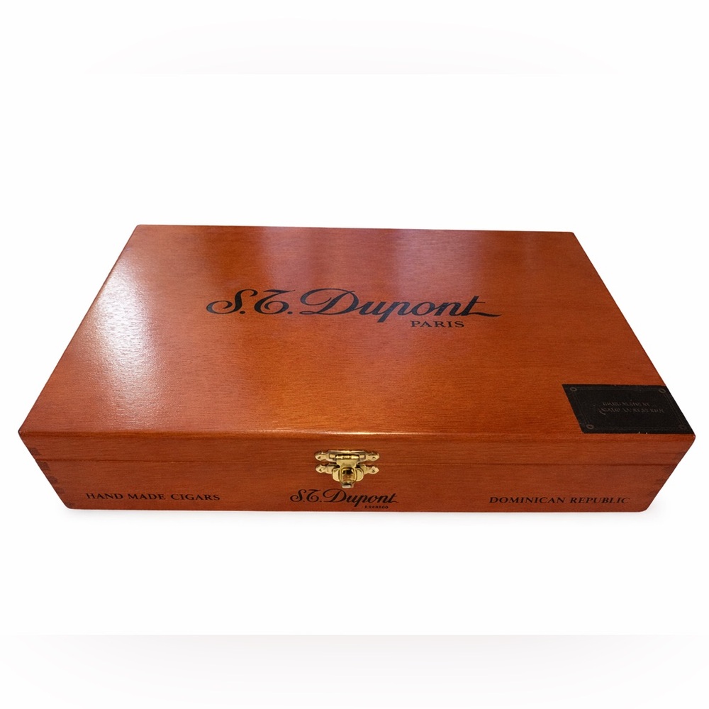 Cigar Box S.T. DuPont Paris wood empty collectors item